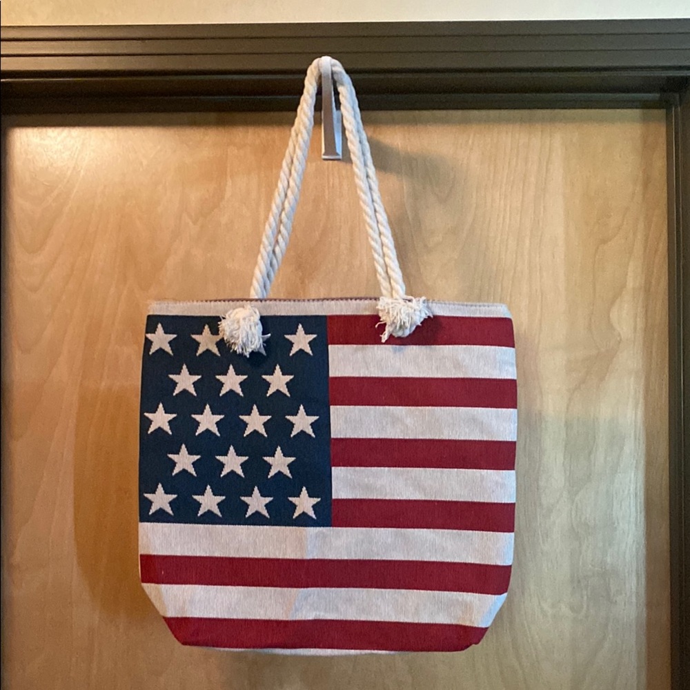 American Flag Tote Bag; 16”x18”; New - no tag